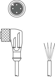 Leuze 50146410; KD U-M12-4W-P1-200; Connection cable