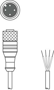 Leuze KD U-M12-4A-P1-100, 50130658