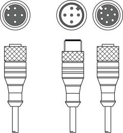 Leuze K-Y1 M12A-5m-M12A-S-PUR, 50118183