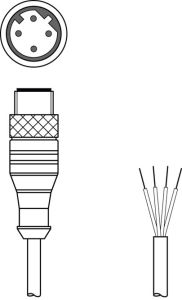 Leuze KS ET-M12-4A-P7-150, 50135076