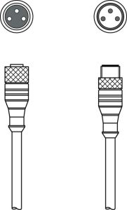 Leuze KDS U-M8-3A-M8-3A-V1-003, 50130897