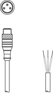 Leuze KS U-M8-3A-P1-050, 50130831
