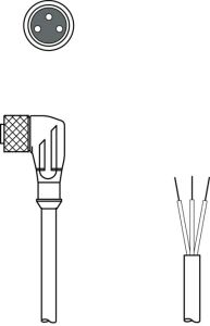 Leuze KD U-M8-3W-V1-020, 50130860