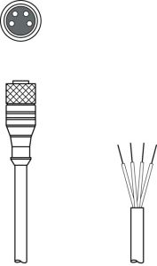 Leuze KD U-M8-4A-V1-100, 50130851