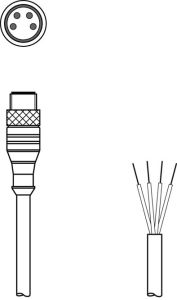 Leuze KS U-M8-4A-P1-050, 50130835