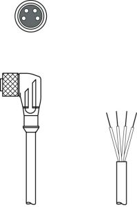 Leuze KD U-M8-4W-V1-020, 50130869