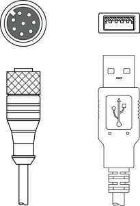 Leuze KB M12A-8P-USB-3000, 50111227