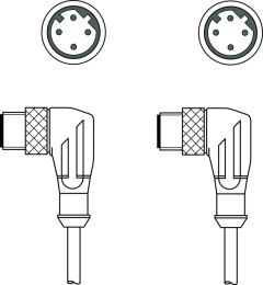 Leuze 50143817; KSS ET-M12-4W-M12-4W-P7-100; Interconnection cable