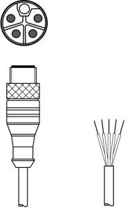Leuze 50141463 KD PL-M12-5A-P0-050