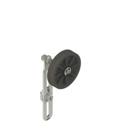  VF L35-R27 Adjustable lever with overhanging rubber roller, 50 mm diameter