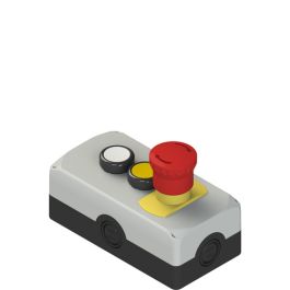  ES AC33076 Complete unit with enclosure, 2 flush pushbuttons, 1 emergency pushbutton and contacts
